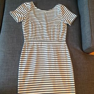 Banana Republic short white striped dress